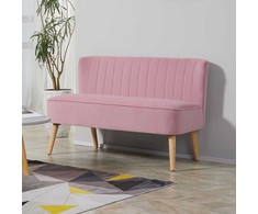 Aosom Sofa, 117x56.5x77 cm, Rožinė, audinys