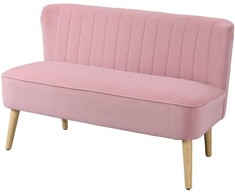 Aosom Sofa, 117x56.5x77 cm, Rožinė, audinys
