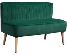 Aosom Sofa, 117x56.5x77 cm, tamsiai žalia, mediena