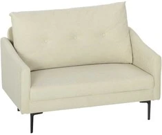 Aosom Sofa, 2 vietų, 124x73x92 cm, kreminė balta, metalas