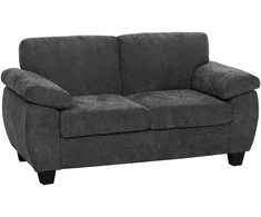 Aosom Sofa 2 vietų 156x77x81 cm Tamsiai pilka chenilio apmušalas