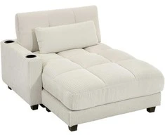 Aosom Sofa-lova, 114x147x86 cm, kreminė balta, putos