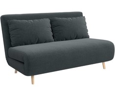Aosom Sofa-lova 141x90x81 cm tamsiai pilka, reguliuojama atlošo nugarėlė