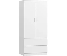 Aosom Spinta 80x55x177,5 cm Balta Mediena