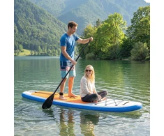 Aosom Stovimo irklavimo lenta rinkinys 305x81x15 cm Balta Pripučiama