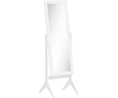 Aosom Stovintis veidrodis, pilno ilgio veidrodis, 47x46x148 cm, baltas