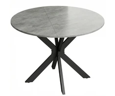 Aosom Sulankstomas valgomojo stalas 110x110x76 cm Pilkas MDF ir plienas
