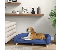 Aosom Šuns sofa 98x67x25 cm mėlyna, mediena