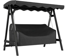 Aosom Swing uždangalas 185x76x81 cm Juodas Vandeniui atsparus audinys