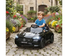 Aosom Vaikiškas elektrinis automobilis 99x55x43 cm juodas plastikas