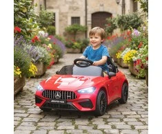 Aosom Vaikiškas elektrinis automobilis 99x55x43 cm raudonas, plastikas