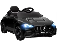 Aosom Vaikiškas elektrinis automobilis 99x55x43 cm juodas plastikas