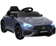 Aosom Vaikiškas elektrinis automobilis 99x55x43 cm pilkas, plastikas