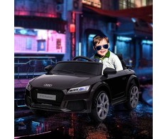 Aosom Vaikiškas elektrinis automobilis Audi, 102x60x44 cm, juodas, plastikas