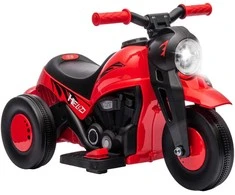 Aosom Vaikiškas elektrinis motociklas, 80x36x43,5 cm, raudonas, plastikas