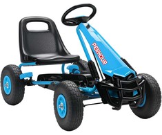 Aosom Vaikiškas pedalinis kartingas, 110x61x62 cm, mėlynas, plastikas