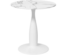 Aosom Valgomasis stalas, 70x74 cm, balta, plienas