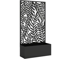 Aosom Vazonas su atrama 61x23x113 cm juodas metalas