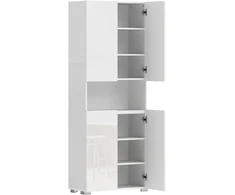 Aosom Virtuvės spintelė 68x34x180 cm Balta MDF