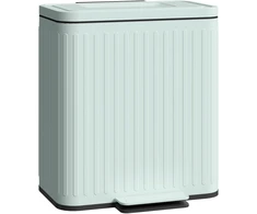 Aosom Virtuvinis šiukšlių dėžė 45,5x36,5x51 cm žalia, metalas ir plastikas