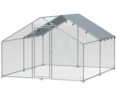 Aosom Vištidė, 300x340x190 cm, sidabrinė, metalas