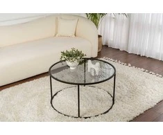 Asir Kavos staliukas, Aurum - 80 x 80 x 43 cm, Juodas