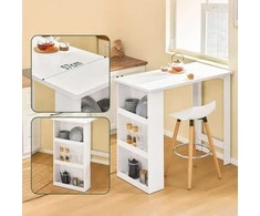 Baro stalas, SoBuy FWT17-II-W, 112x57x106 cm, baltas