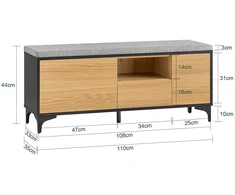 Batai Lentyna, SoBuy FSR175-N, 110x35x44 cm