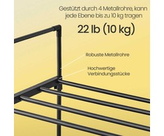 Songmics Batų lentyna juoda