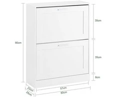 Batai Spinta, SoBuy FSR137-W, 60x25x80 cm