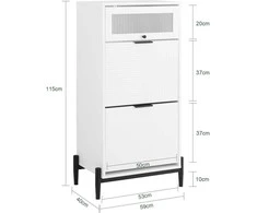 TV staliukas Virtuvės spinta, SoBuy FSB95-W, 59x40x115 cm