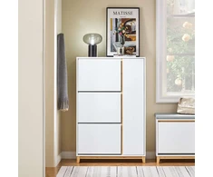 Batai spintelė, SoBuy FSR189-WN, 80x34x122 cm, Balta
