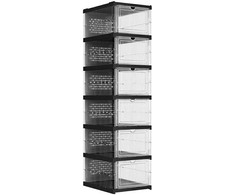 Songmics Batų spintelė, 35,5x25,5x105 cm, Skaidri