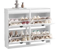 Batų spintelė, SoBuy FSR79-WG, 103x23x82 cm, Balta