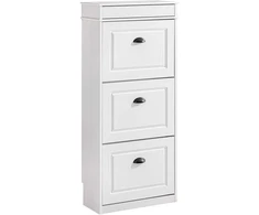Batų spintelė, SoBuy FSR94-WG, 53x24x118 cm, Balta