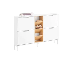 Batus spintelė, SoBuy FSR183-WN, 126x19x85 cm, Balta
