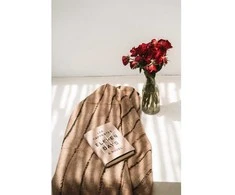 Bazaar Antklodė „Sil Vous Plaid“, 1,7x1,3 m, Bežiška Juoda