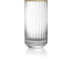 Bazaar Aukštas stiklinis taurė The Golden Sip 6,7x6,7x14 cm auksinė, perdirbtas stiklas