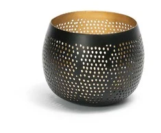 Bazaar Dekoratyvinis rutulys, 10x10x12 cm, juodai auksinis, žalvaris
