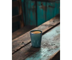 Bazaar Espresso puodelis Aqua, 5.5x5.5x7 cm, mėlynas, akmens keramika