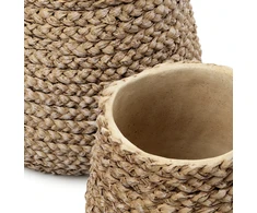 Bazaar Gėlių vazonas 19x19.5x18.5 cm Natūrali betono spalva