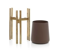 Bazaar Gėlių vazonas 25.5x26.5x55.5 cm Rudas Betonas