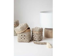 Bazaar Kaklasagė, kaurės kriauklės ir medvilnė, 0,05x0,6x0,05 m, Natūrali