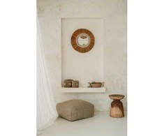 Bazaar Krepšio padėklai, Rafija, 0,43x0,43x0,21 m, Natūralios spalvos