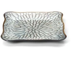 Bazaar Kvadratinė lėkštė, 24x25.5x2 cm, pilkai ruda, keramika
