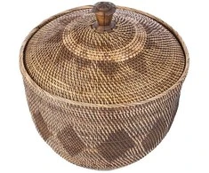 Bazaar Laikymo krepšys, 55x55x52 cm, rudas, rotangas