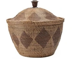 Bazaar Laikymo krepšys, 55x55x52 cm, rudas, rotangas