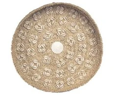Bazaar Lėkštė, Caribe kriaušė, 0.06x0.42x0.42 m, Natūraliai baltos spalvos