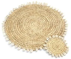 Bazaar Lėkštė lėkštutė, Raffia kriaušė, 0,38x0,38 m, Natūrali
