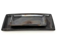 Bazaar Lėkštė, Sudegintas Sushi, 17x36 cm, Juoda